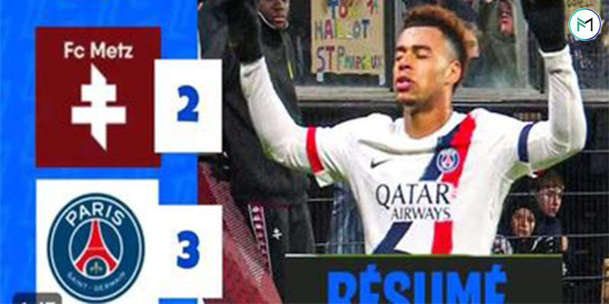 خلاصه-بازی-متس-2-3-پاری-سن-ژرمن-لیگ-یک-فرانسه-26-2025