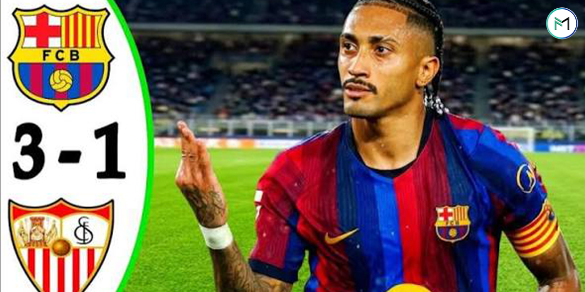 خلاصه بازی سویا 1-3 بارسلونا (لالیگا)